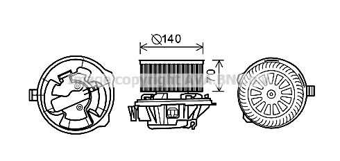 AVA QUALITY COOLING elektrovariklis, vidinis pūtiklis CN8288